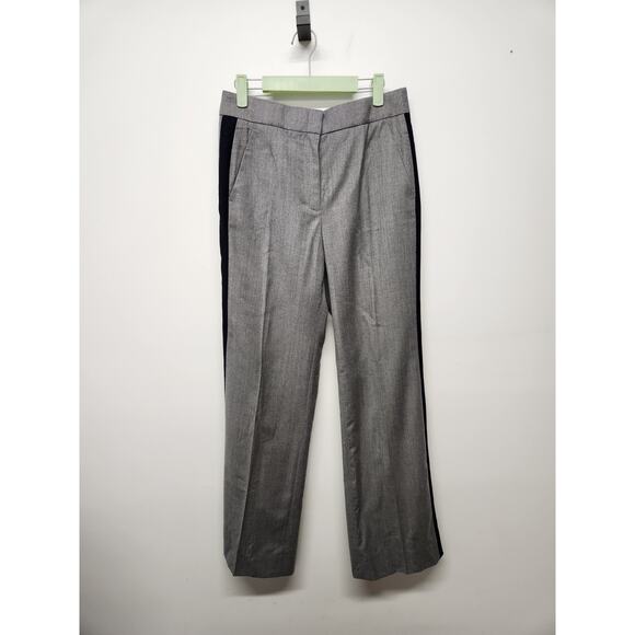 J.CREW Pants - J.Crew Collection Women's Wool Wide Leg Tuxedo Pants, Size 6 In Gray/Navy Color